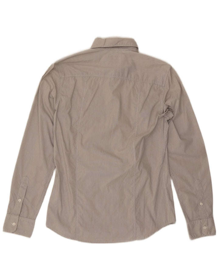 Guess Mens Shirt Medium Grey Pinstripe Cotton