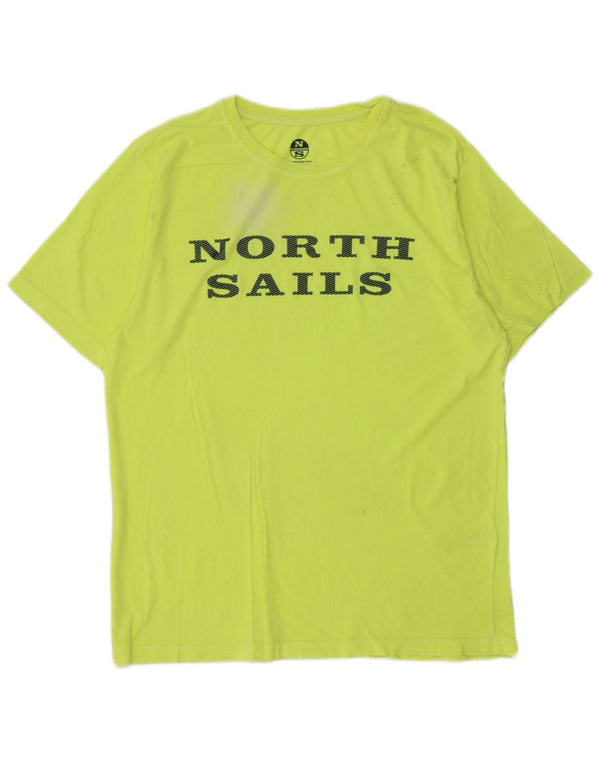 North Sails Mens Graphic T-Shirt Top Medium Green Cotton