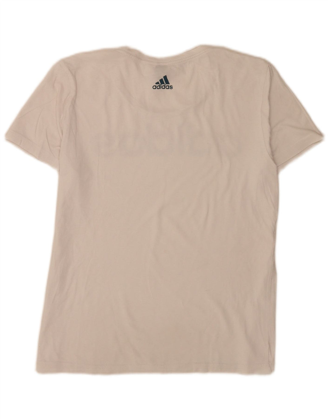 Adidas Womens Regular Graphic T-Shirt Top UK 12 Medium White