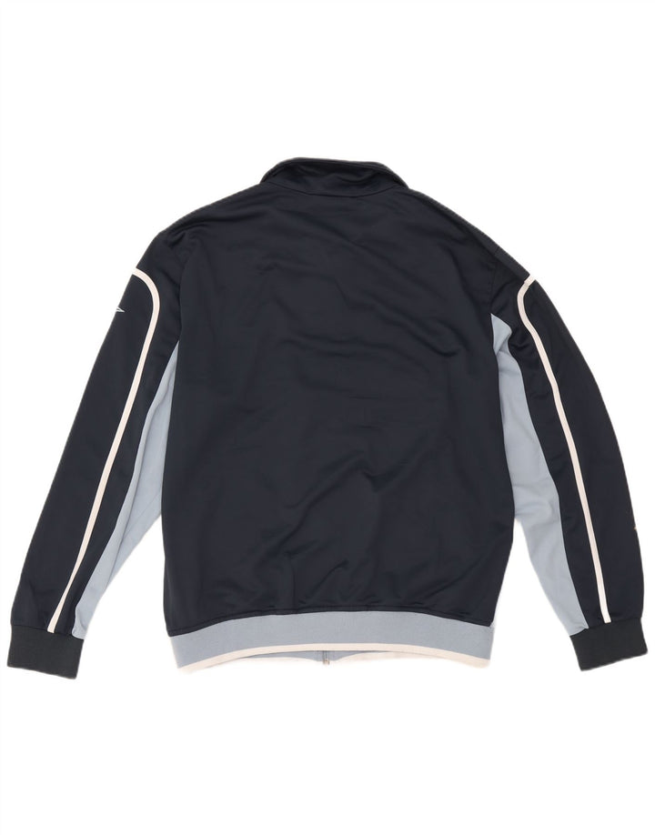 Umbro Womens Tracksuit Top Jacket UK 18 XL Navy Blue Colourblock Polyester