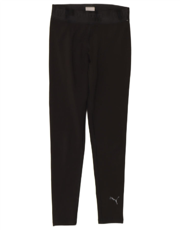 PUMA Womens Graphic Leggings UK 8 Small Black