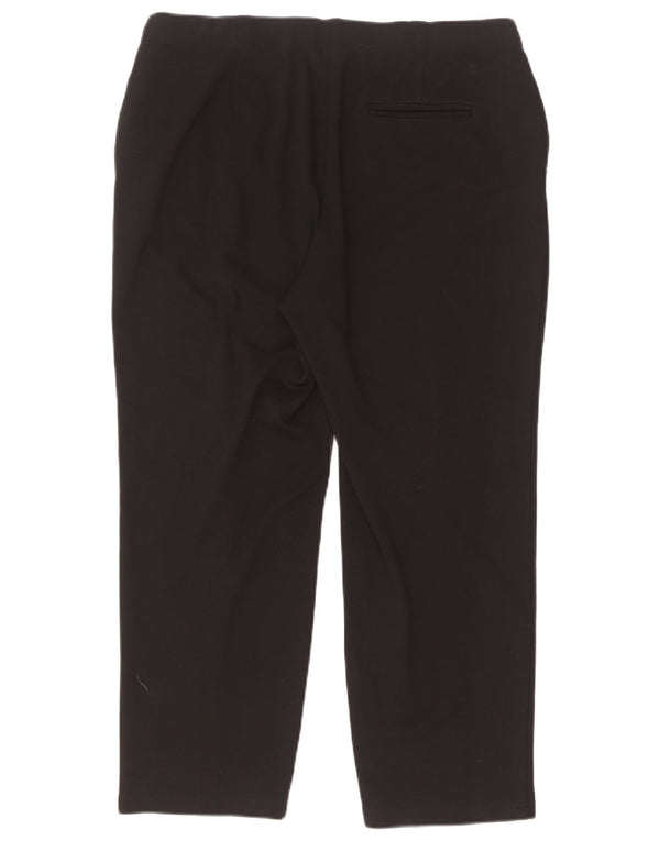 Marks & Spencer Damen Gerade geschnittene Hose UK 14 Large W33 L25 Schwarz