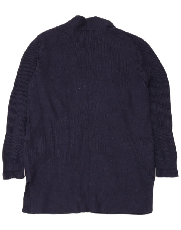 Marks & Spencer Dame Longline Cardigan Sweater UK 12 Medium Navy Blue
