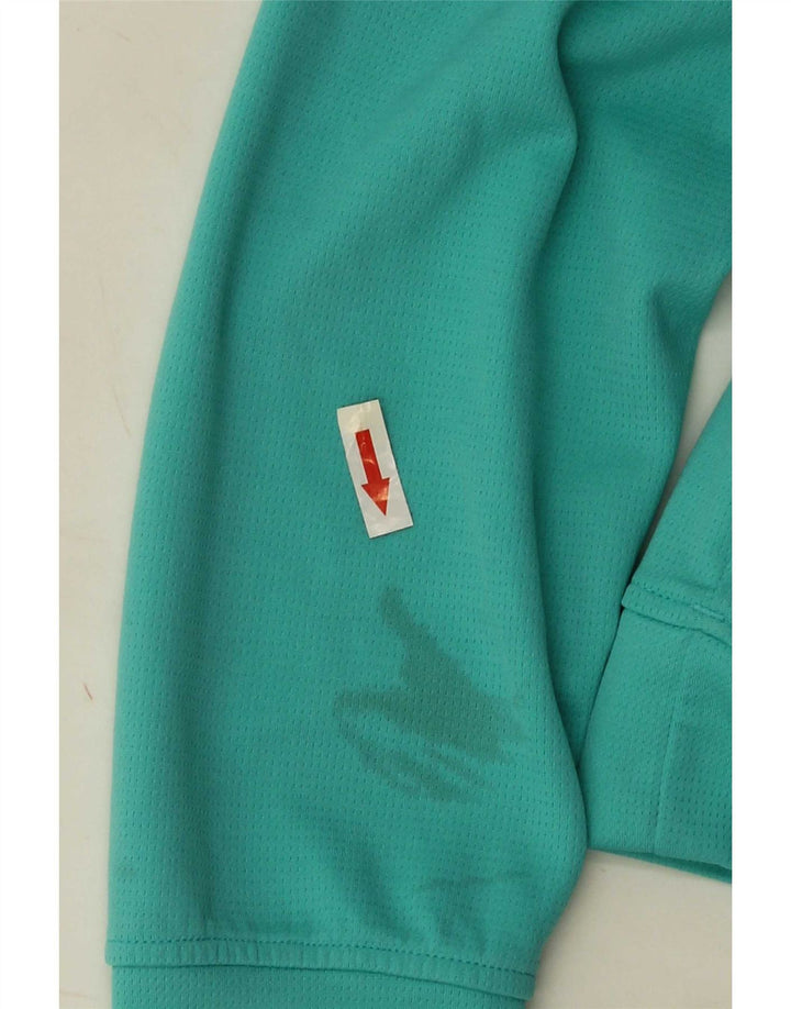 Adidas Herre Pullover med lynlåsudskæring Træningsdragt Top Medium turkis polyester