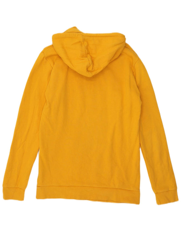 Adidas Mens Graphic Hoodie Jumper Small Yellow Cotton