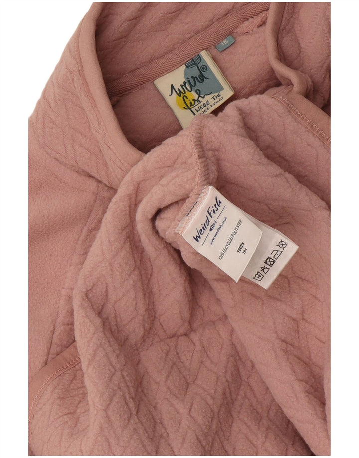 Damska kurtka polarowa Weird Fish UK 18 XL, różowa, poliestrowa