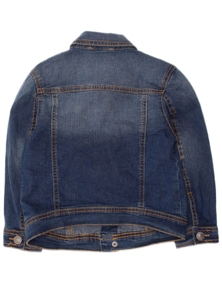BENETTON Boys Denim Jacket 3-4 Years 2XS Blue Cotton