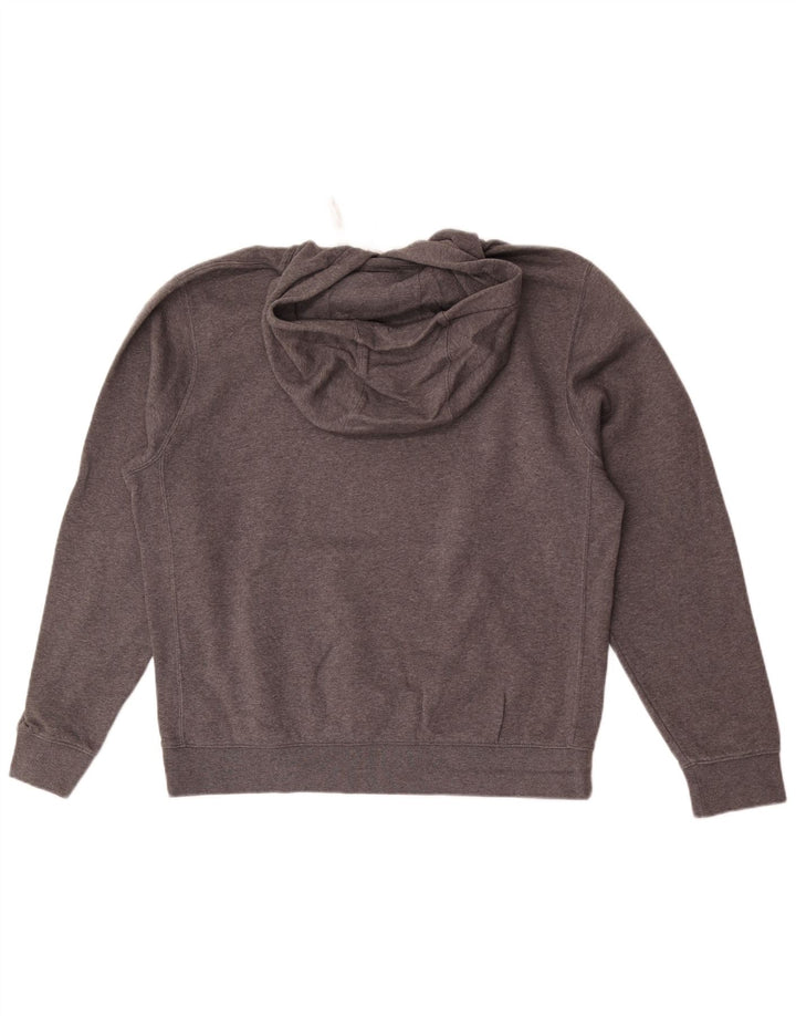 Felpa con cappuccio da uomo Nike in cotone grigio medio
