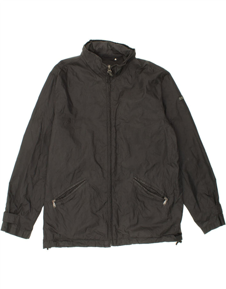 GAS Mens Rain Jacket UK 40 Large Black Nylon Vintage Gas and Second-Hand Gas from Messina Hembry 