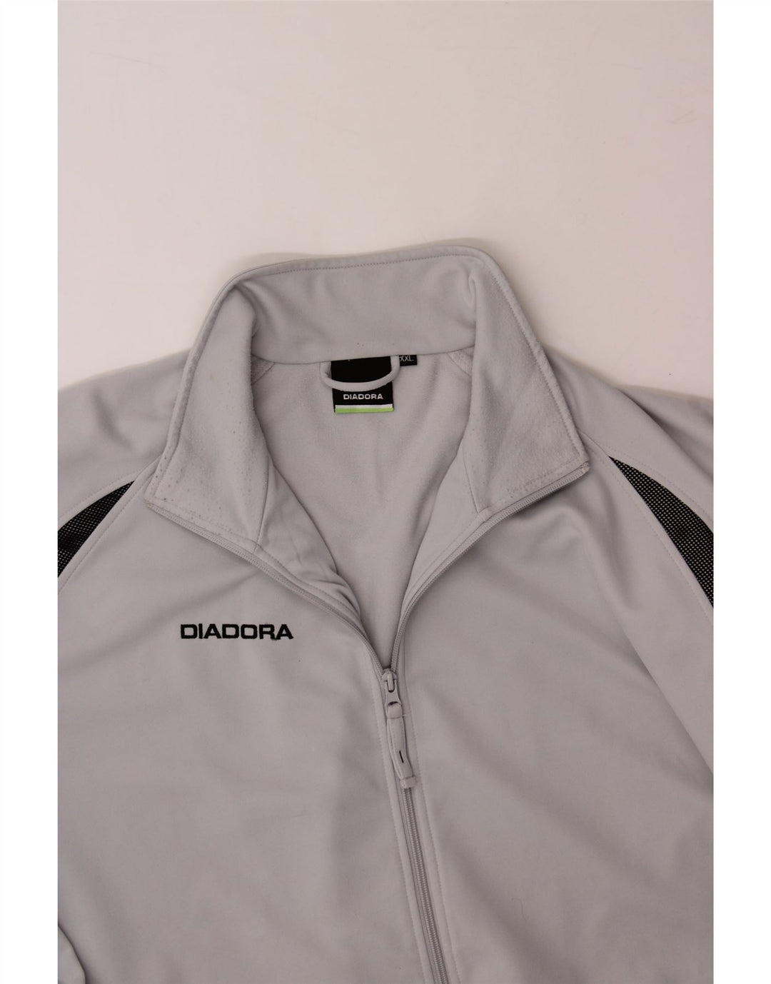 DIADORA Mens Tracksuit Top Jacket 2XL Grey Colourblock Polyester Vintage Diadora and Second-Hand Diadora from Messina Hembry 