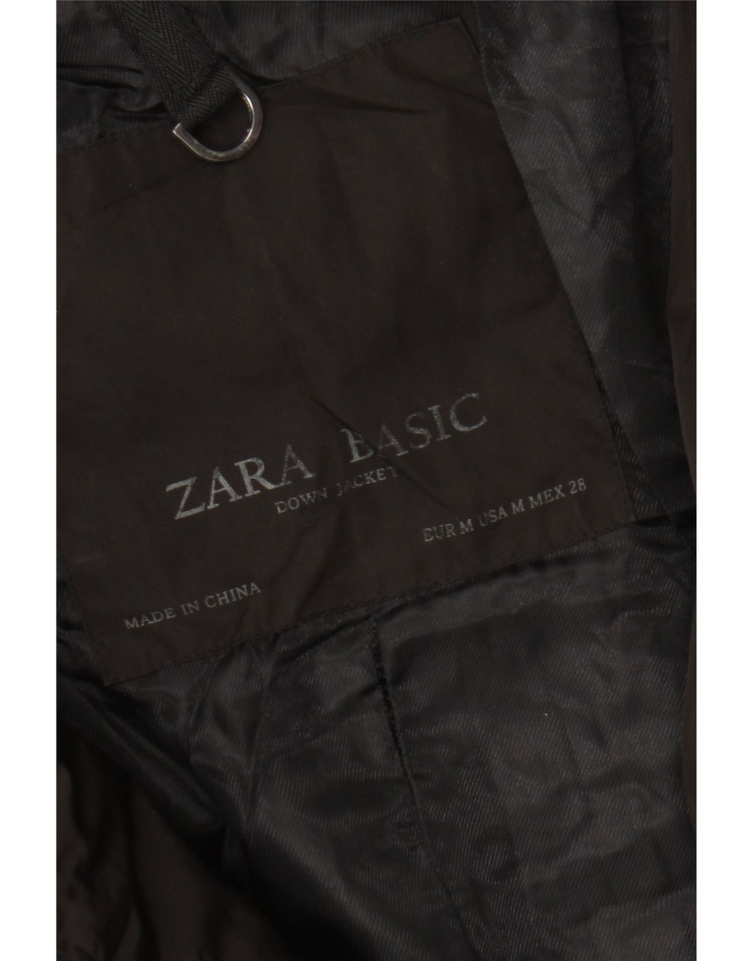 Zara Womens Padded Coat UK 12 Medium Black Polyester