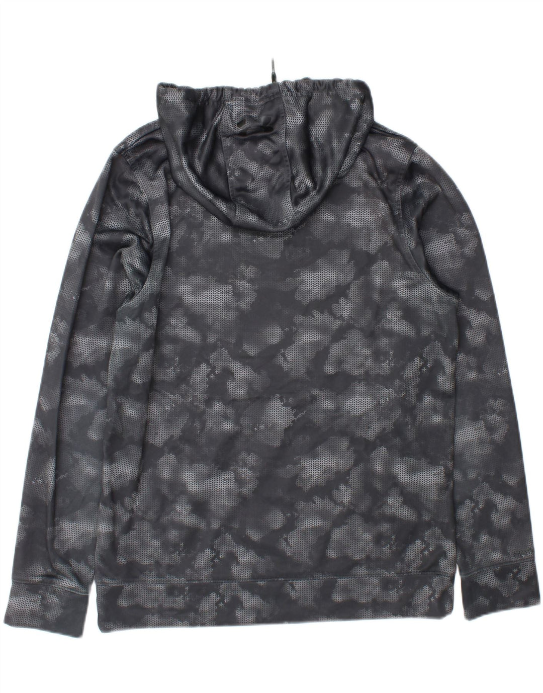 UNDER ARMOUR Mens Graphic Hoodie Jumper Small Grey Camouflage Polyester Vintage Under Armour and Second-Hand Under Armour from Messina Hembry 