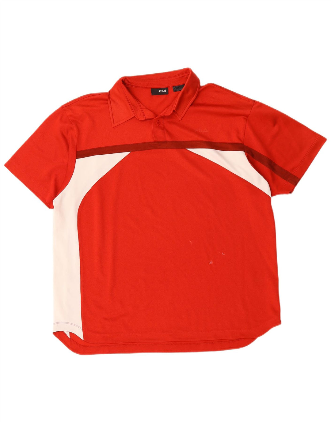 Fila Polo Homme Large Rouge Colorblock Polyester