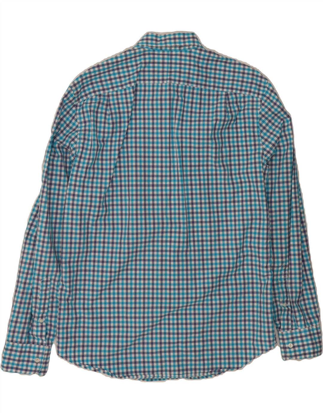 J. CREW Mens Classic Fit Shirt Medium Blue Check Cotton Vintage J. Crew and Second-Hand J. Crew from Messina Hembry 