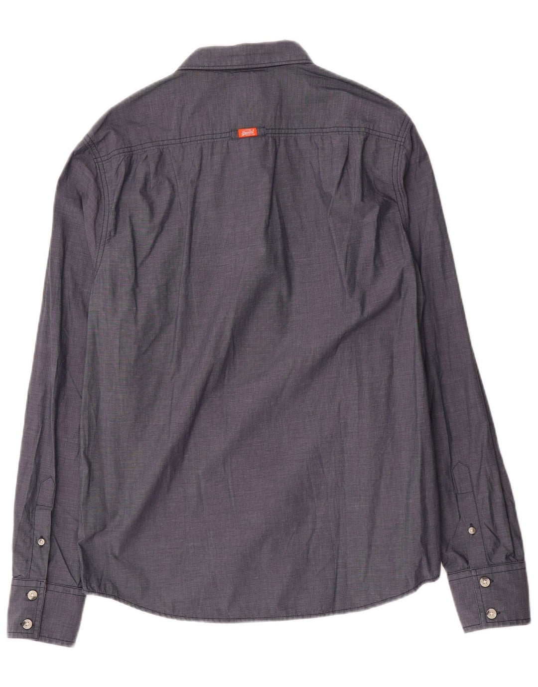Superdry Mens Shirt XL Navy Blue Cotton