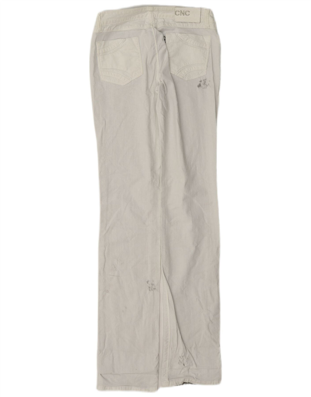 Vintage Womens Distressed Straight Jeans W26 L33 White