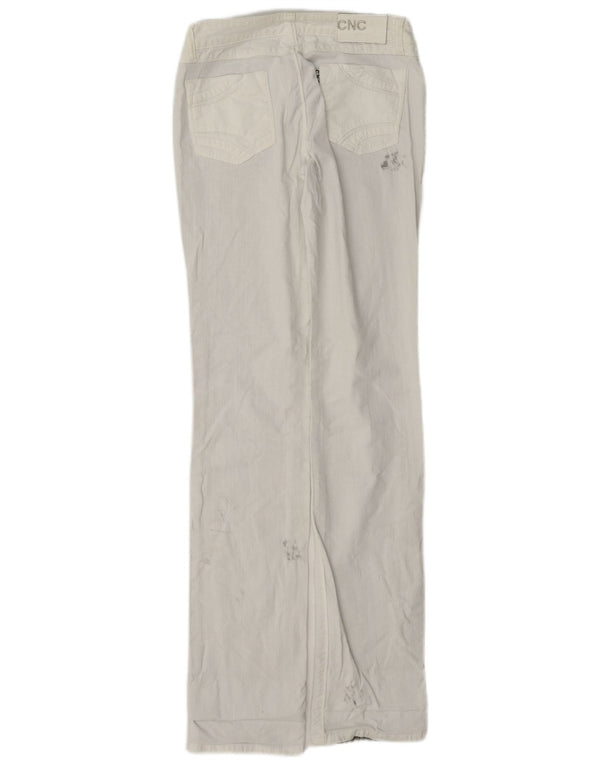Vintage Womens Distressed Straight Jeans W26 L33 White