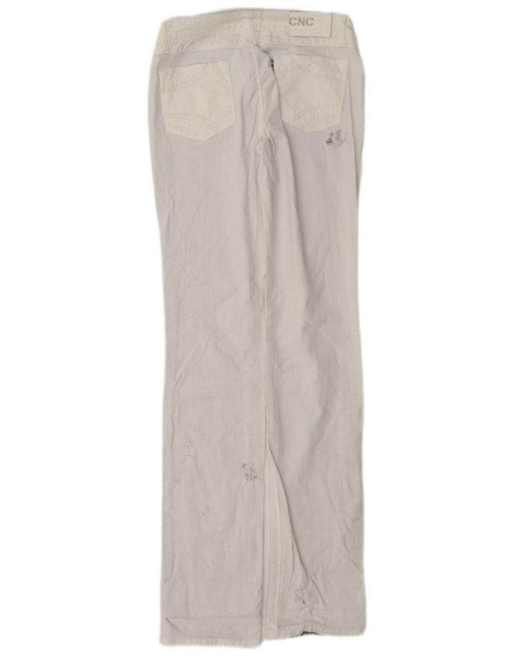 Vintage Womens Distressed Straight Jeans W26 L33 White