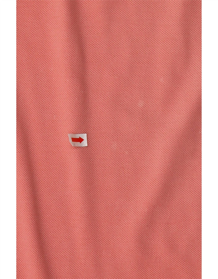 LACOSTE Mens Polo Shirt Size 4 Medium Pink Cotton