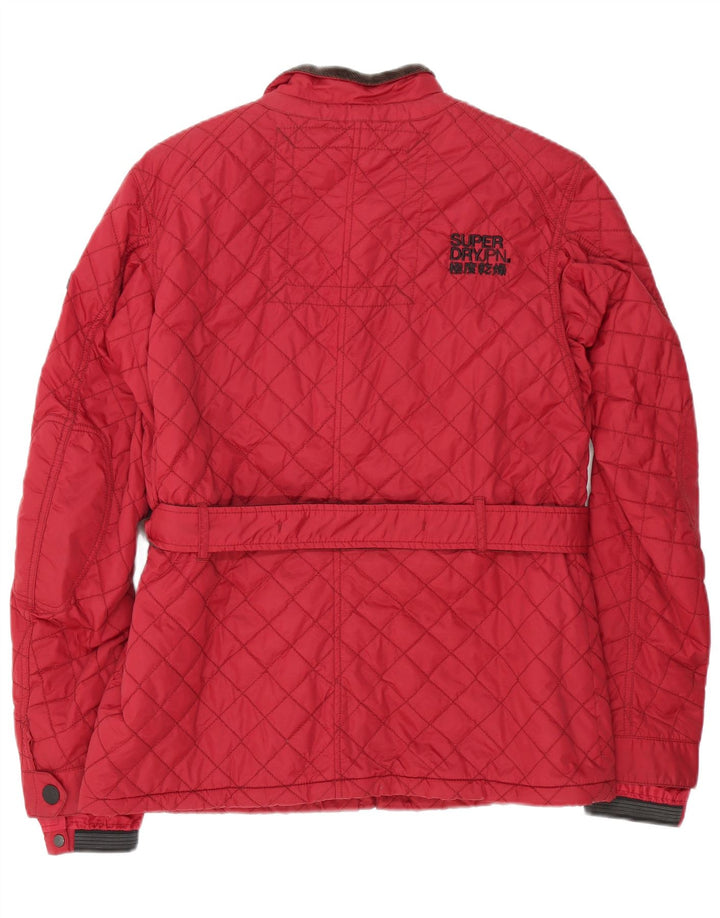 Giacca trapuntata da donna Superdry UK 18 XL nylon rosso