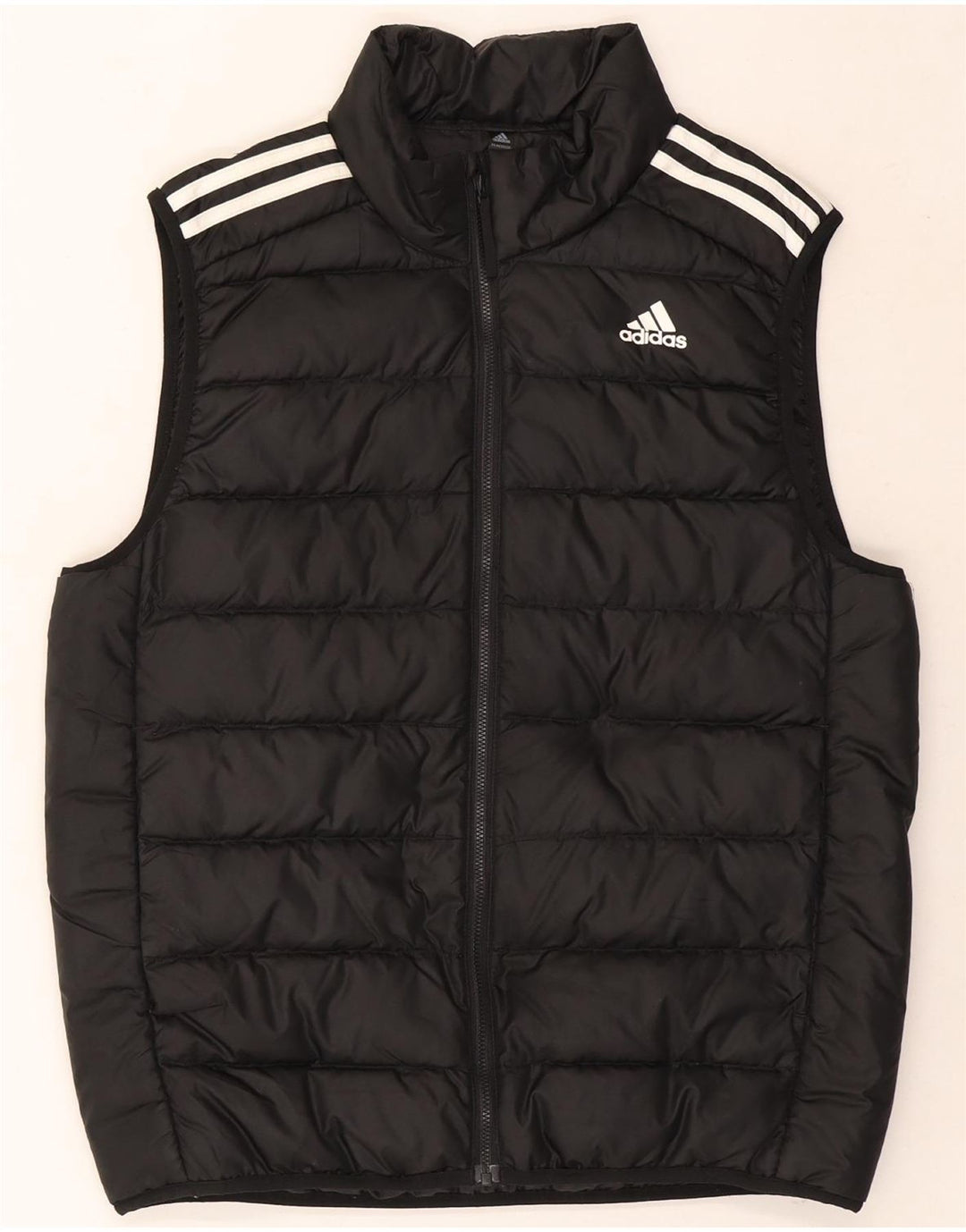 Adidas Mens Padded Gilet UK 38 Medium Black Polyester