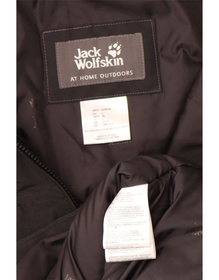 Jack Wolfskin Mens Padded Jacket UK 40/42 Large Black Polyester