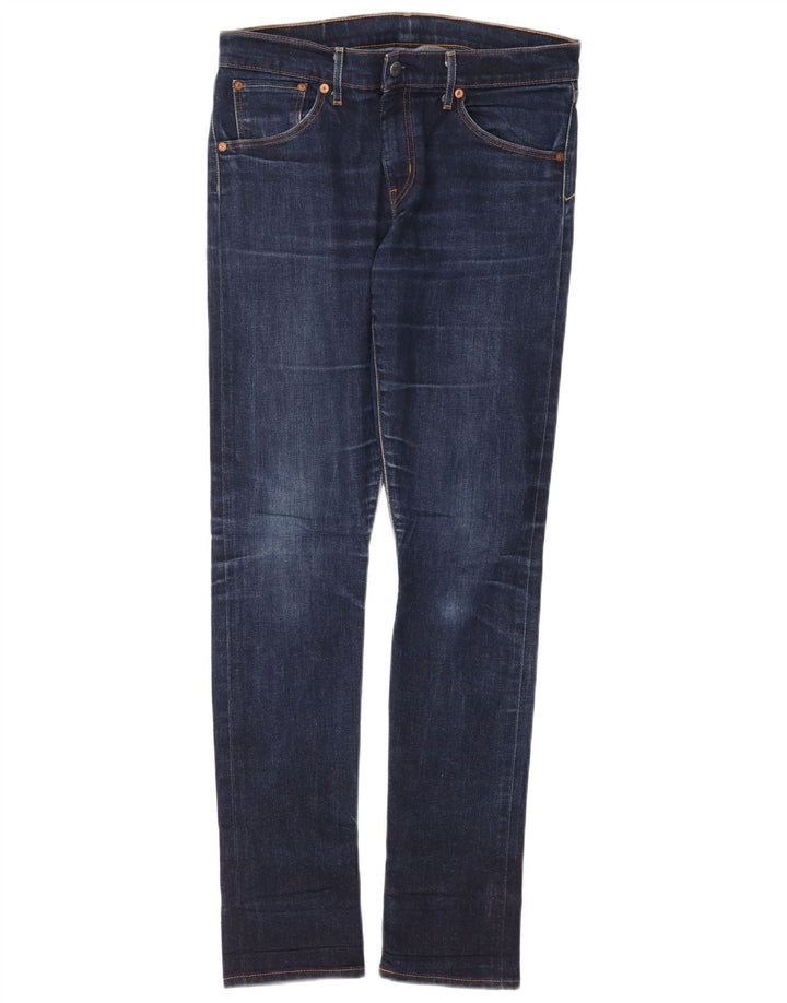 LEVI'S Womens Slim Jeans W30 L32 Navy Blue Cotton
