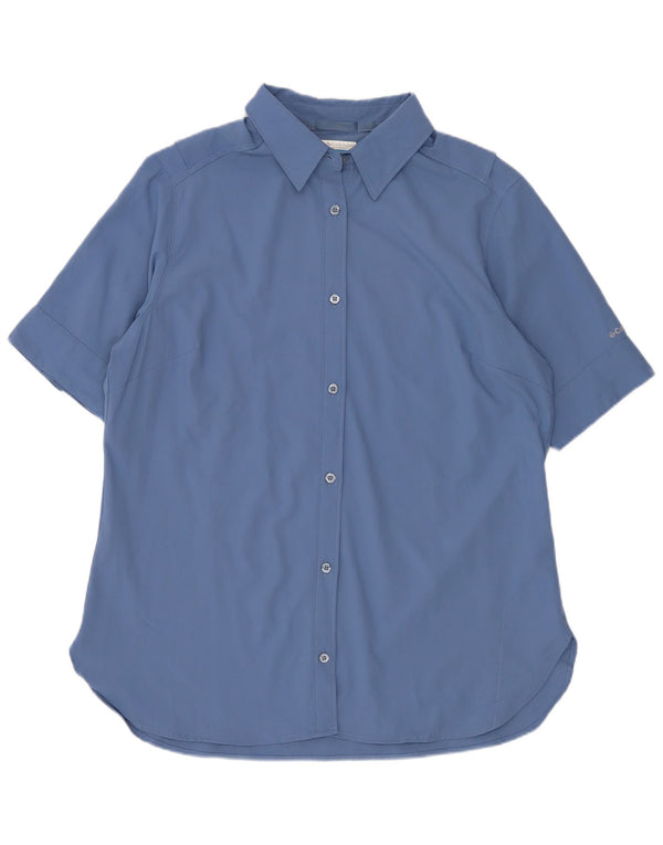 Camicia a maniche corte da donna Columbia UK 14 Poliestere blu medio