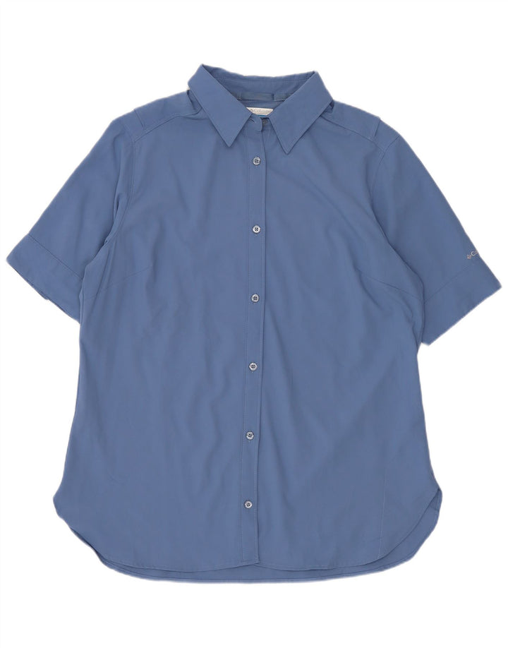 Camicia a maniche corte da donna Columbia UK 14 Poliestere blu medio