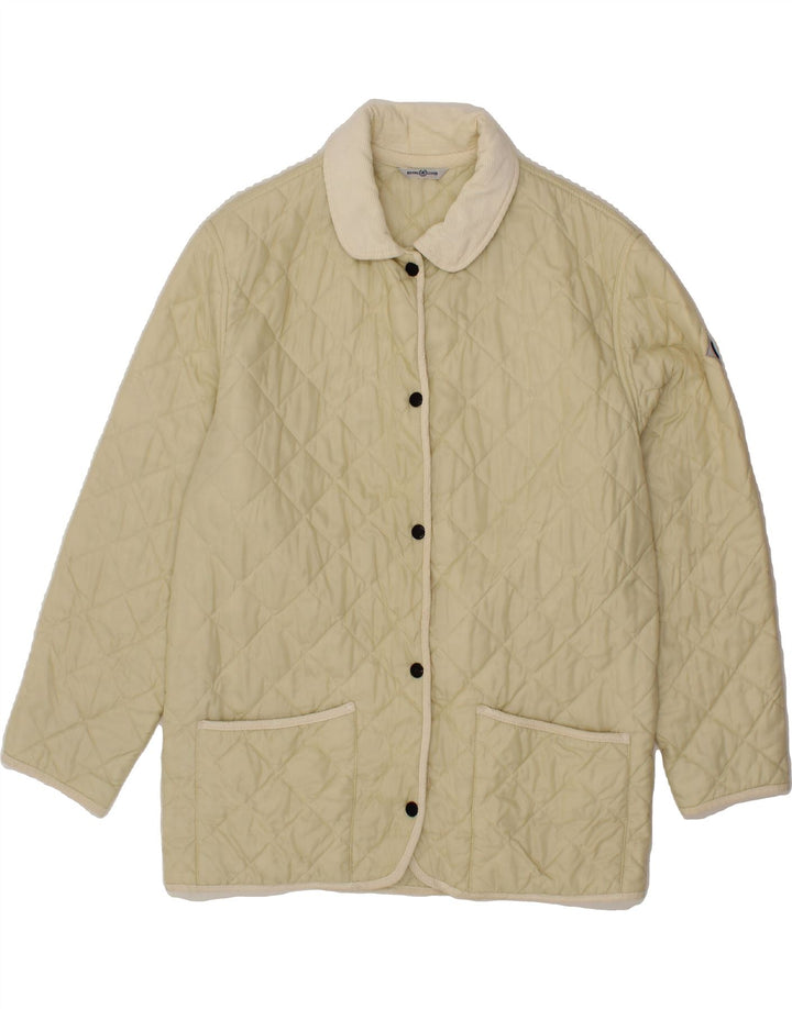 HENRI LLOYD Womens Quilted Jacket UK 16 Large Off White Nylon Vintage Henri Lloyd and Second-Hand Henri Lloyd from Messina Hembry 