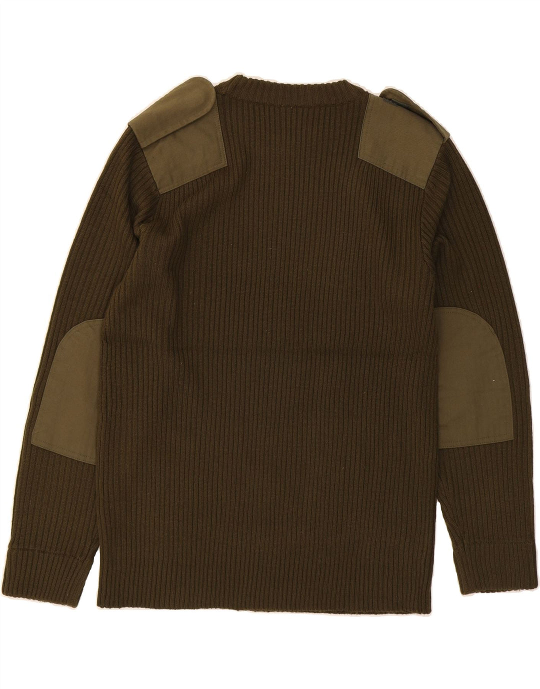 VINTAGE Mens Crew Neck Jumper Sweater Medium Khaki Acrylic Vintage Vintage and Second-Hand Vintage from Messina Hembry 