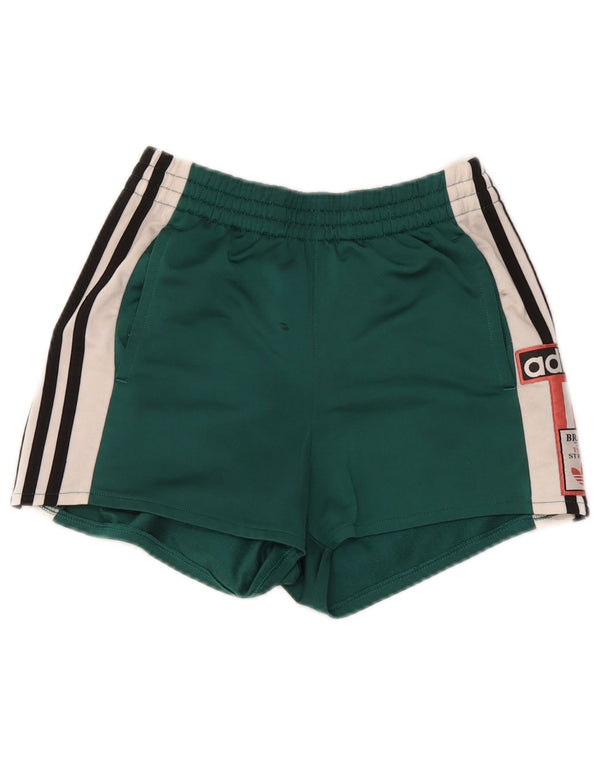 Adidas Womens Graphic Sport Shorts Medium Green Colourblock Polyester