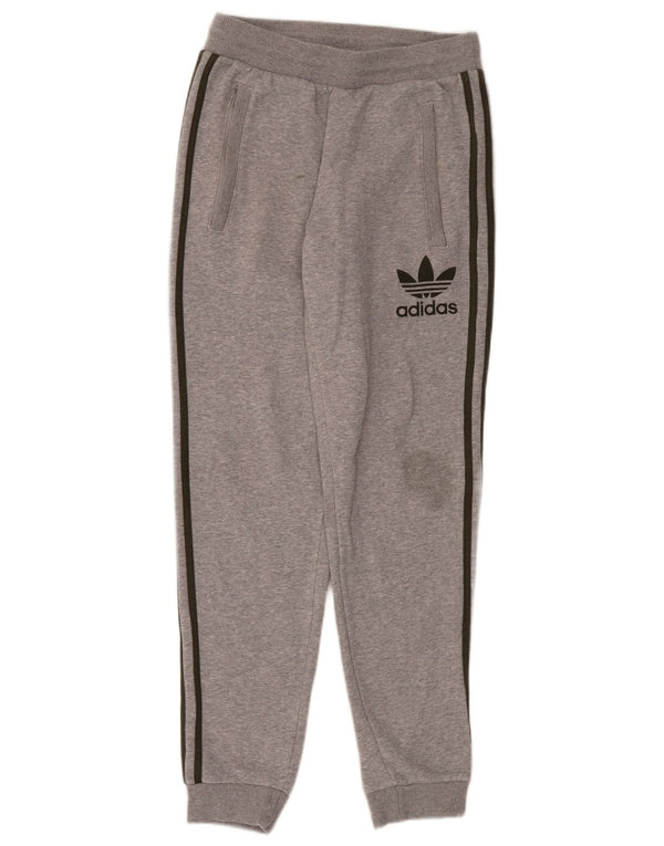 Adidas Pantalon de survêtement pour homme en coton moucheté gris moyen