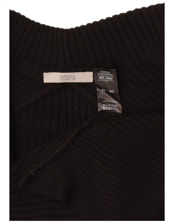Marks & Spencer Womens Open Bolero Jumper UK 12 Medium  Black Acrylic