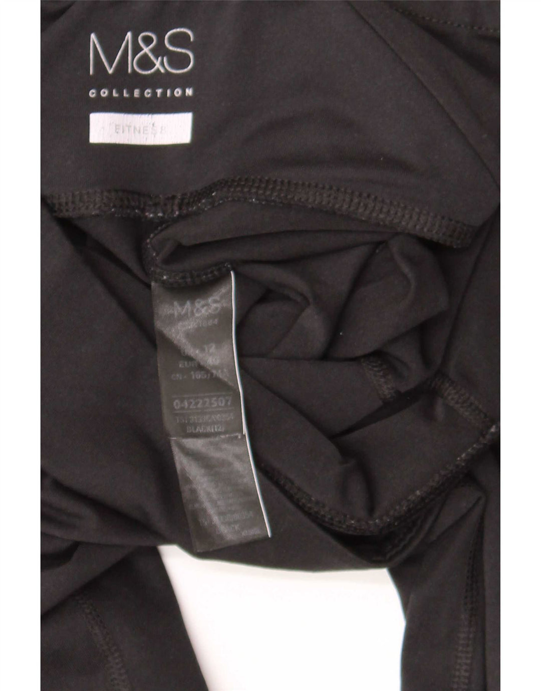 Marks & Spencer Damen Leggings UK 12 Medium Schwarz Polyester