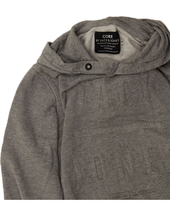 JACK & JONES Mens Graphic Hoodie Jumper Medium Grey Cotton Vintage Jack & Jones and Second-Hand Jack & Jones from Messina Hembry 