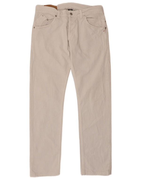 Dondup Herre Sam Straight Jeans W34 L32 Hvid Bomuld