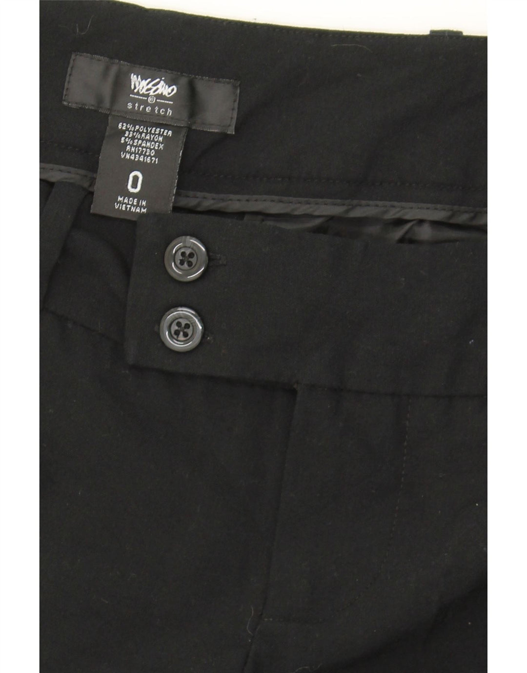 MOSSIMO Womens Straight Capri Trousers US 0 XS W30 L21 Black Polyester Vintage Mossimo and Second-Hand Mossimo from Messina Hembry 