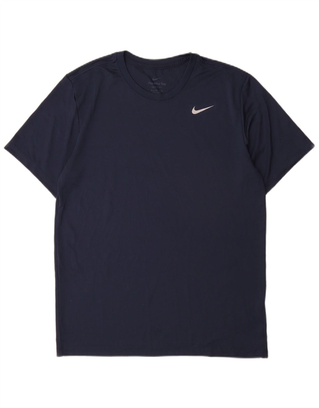 Nike Mens Dri Fit T-Shirt Top Medium Navy Blue Polyester