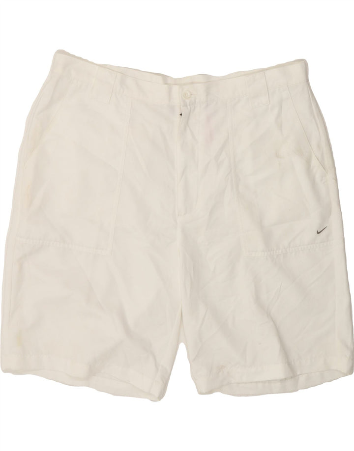 NIKE Mens Chino Shorts W38 XL White Polyester Vintage Nike and Second-Hand Nike from Messina Hembry 