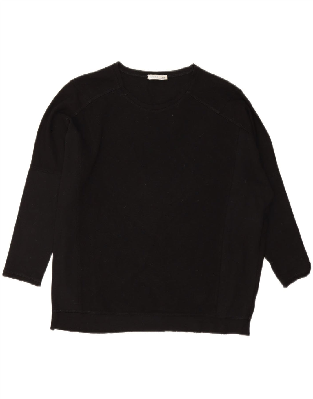ZARA Womens Oversized Top 3/4 Sleeve UK 10 Small Black Vintage Zara and Second-Hand Zara from Messina Hembry 