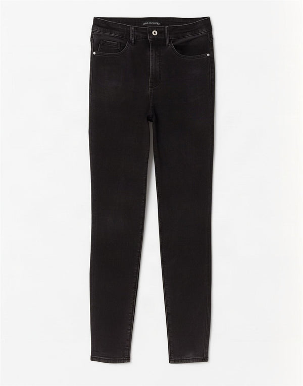 Zara Damen Skinny Jeans EU 38 Small W28 L27 Schwarze Baumwolle