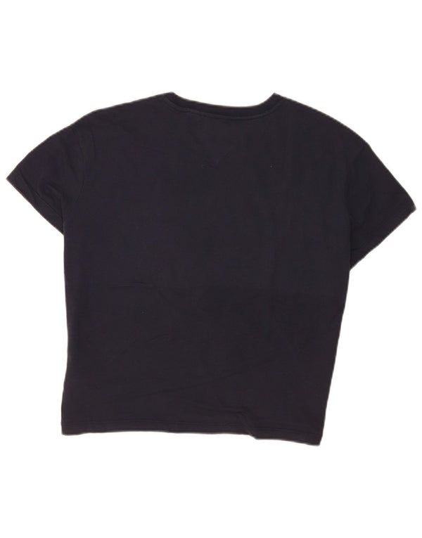 Tommy Hilfiger T-shirt graphique pour femme UK 6 XS Bleu marine Colourblock