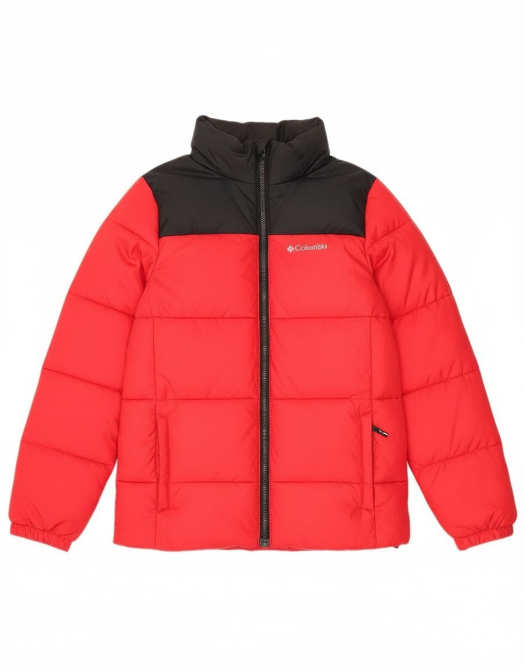 Columbia Boys Padded Jacket 14-15 Years Large Red Colourblock Polyester