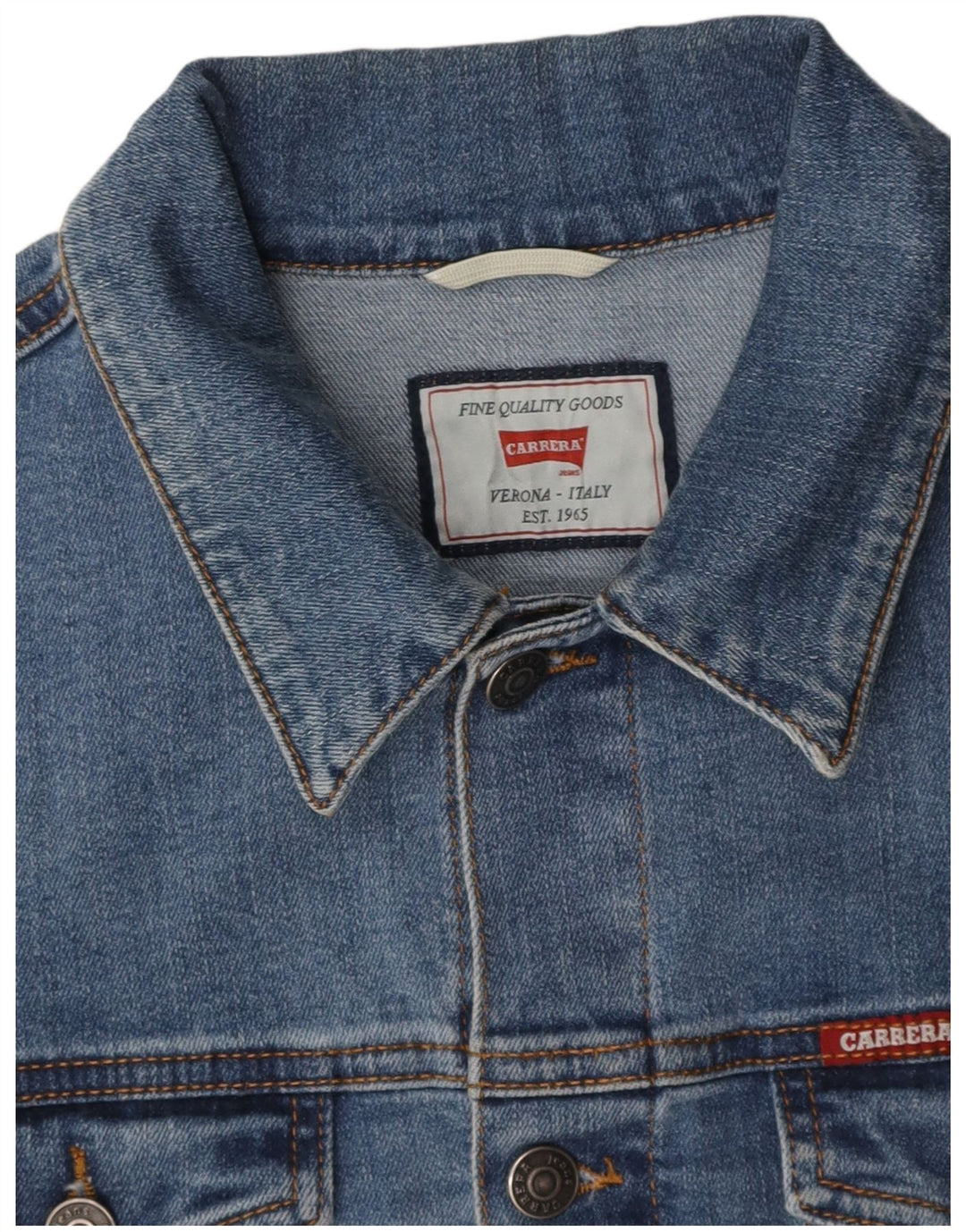 CARRERA Womens Denim Jacket UK 38 Medium Blue