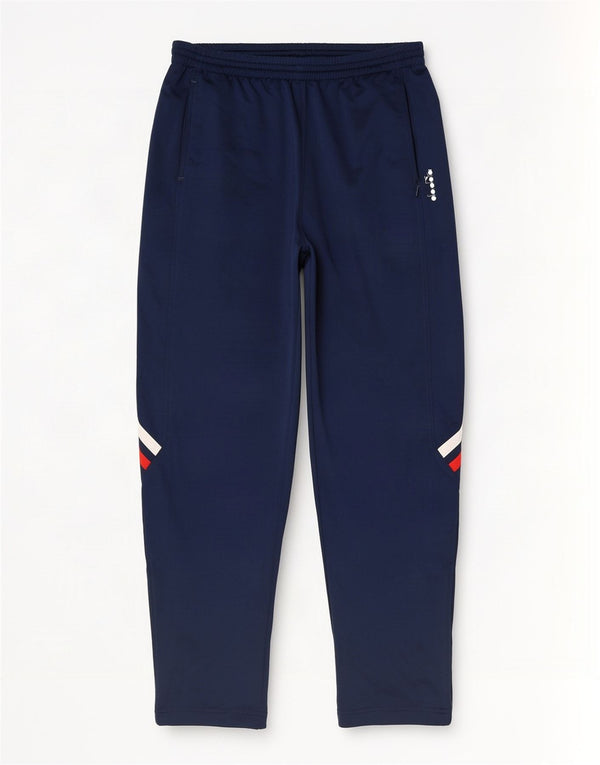 Diadora Herren-Trainingshose, UK 42, Größe L, Marineblau, Farbblock-Polyester