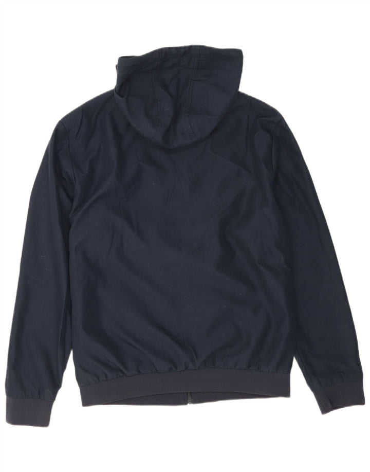 Jack & Jones Mens Hooded Bomber Jacket UK 40 Large Navy Blue Polyester