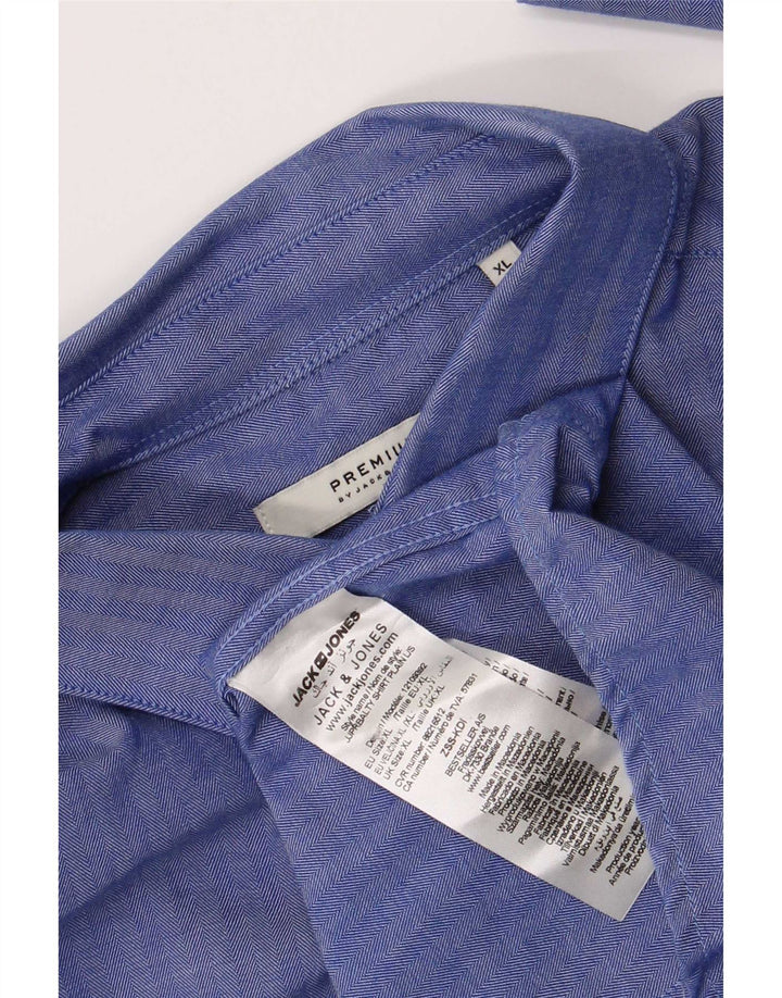 Jack & Jones Chemise Homme XL Bleu Chevrons Coton