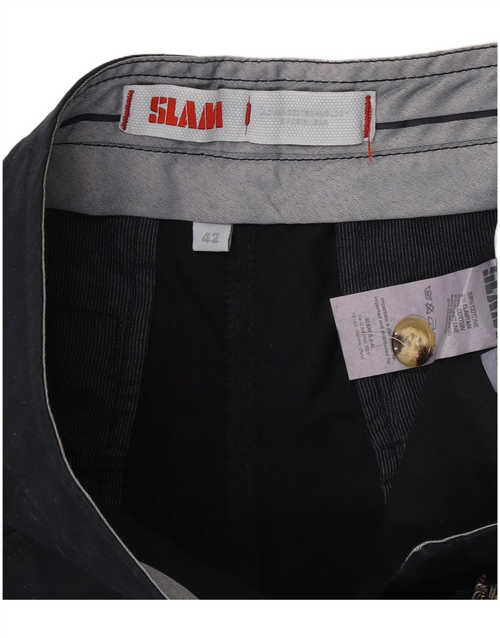 Slam Short Chino Femme IT 42 Medium W32 Bleu Marine Coton