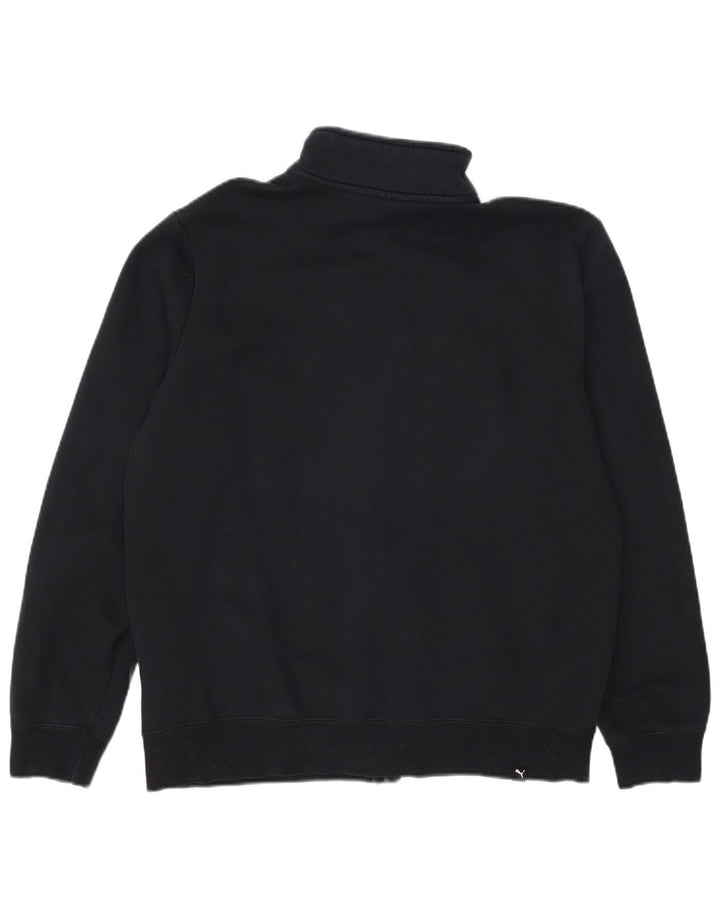 Puma Mens Tracksuit Top Jacket Large Black Cotton